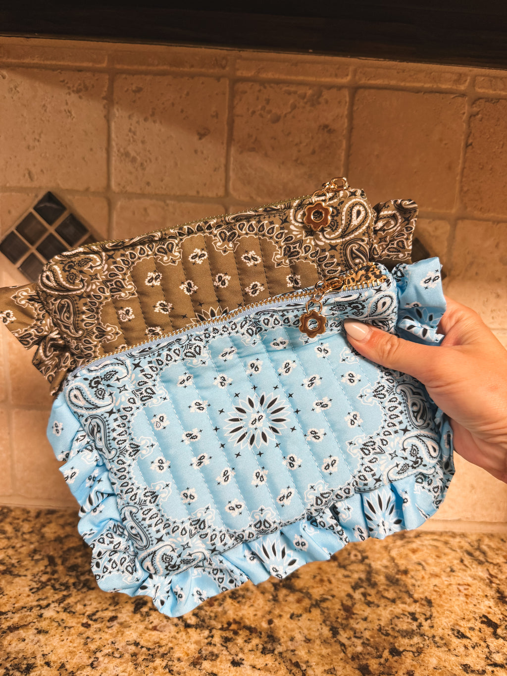 Bandana Ruffle Everyday Pouch