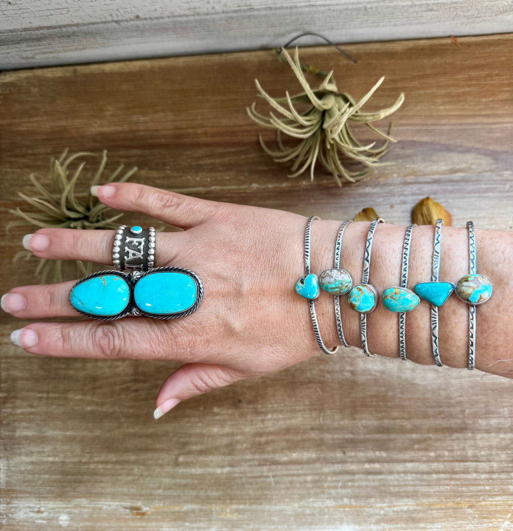 Royston Turquoise Cuff – Sterling Silver