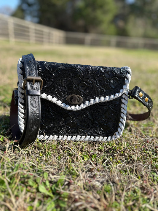 Buck stitch purse