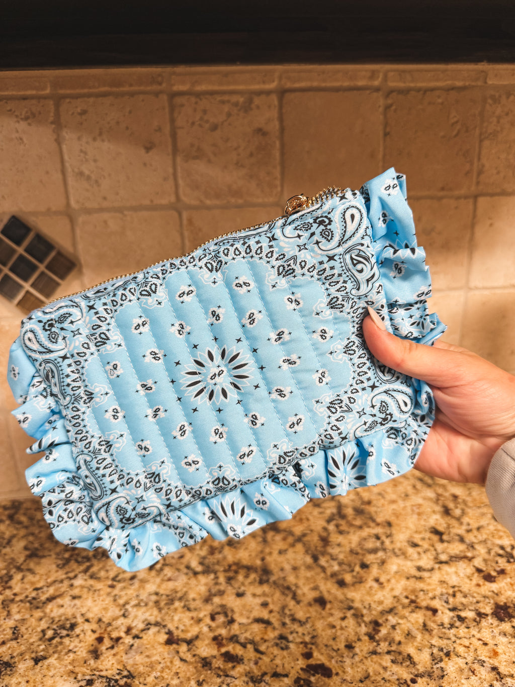 Bandana Ruffle Everyday Pouch
