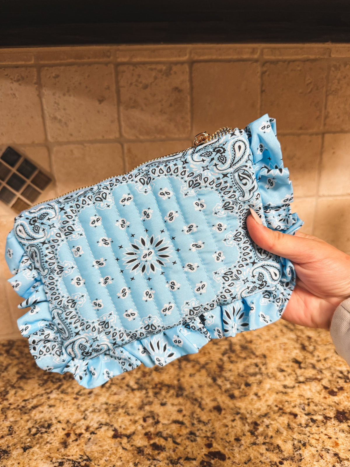 Bandana Ruffle Everyday Pouch