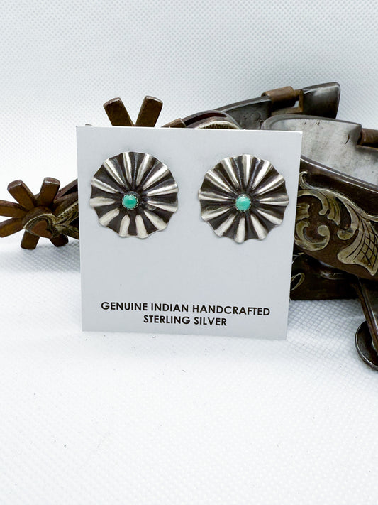 Turq Concho Earrings