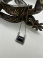 Black square necklace