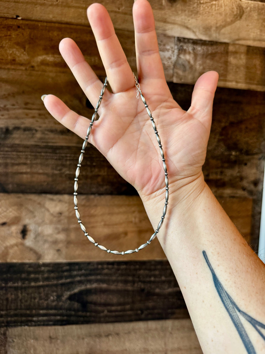Mini Torpedo choker Sterling Silver Pearls